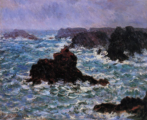 Belle-Ile Rain Effect 1886 by Claude Monet Oil Painting reproduction