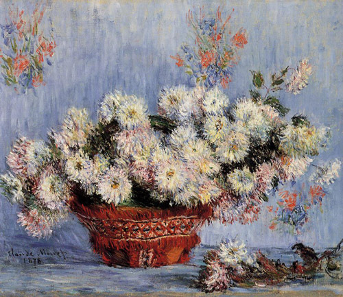 Chrysanthemums 1878  by Claude Monet Oil Painting reproduction