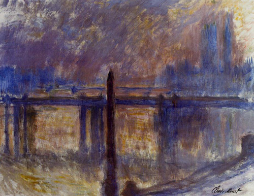 Cleopatras Needle and Charing Cross Bridge 1899-1901 by Claude Monet Oil Painting reproduction