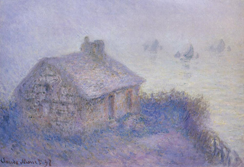 Customs House at Varengeville in the Fog (aka Blue Effect) 1897 by Claude Monet Oil Painting reproduction
