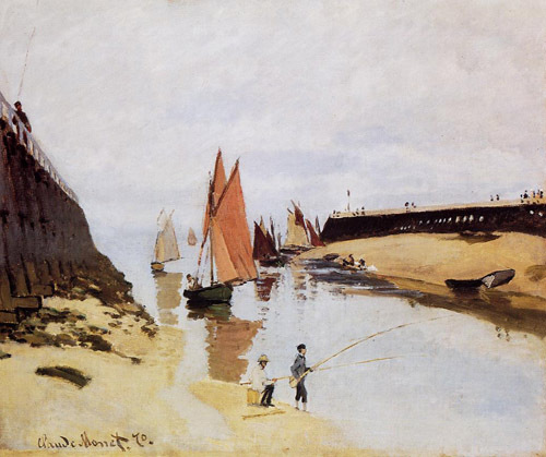 Entrance to the Port of Trouville 1870 by Claude Monet Oil Painting reproduction