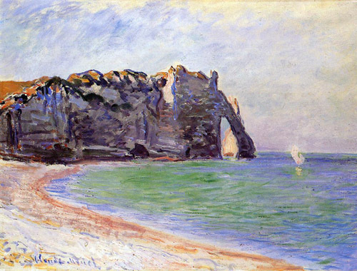 Etretat the Porte dAval 1885 by Claude Monet Oil Painting reproduction
