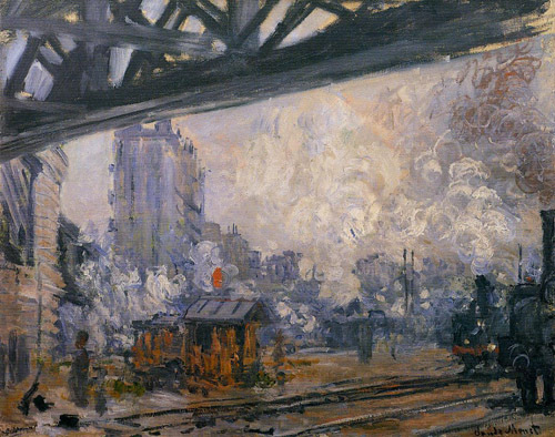 Exterior View of the Saint-Lazare Station 1877  by Claude Monet Oil Painting reproduction