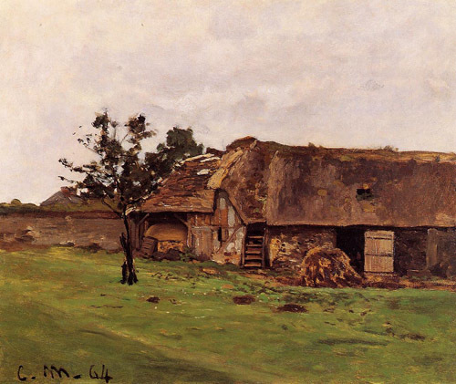 Farm near Honfleur 1864  by Claude Monet Oil Painting reproduction