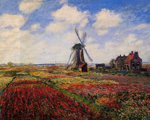 Field of Tulips in Holland 1886 by Claude Monet Oil Painting reproduction