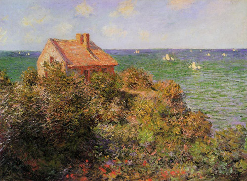 Fishermans Cottage at Varengeville 1882 by Claude Monet Oil Painting reproduction