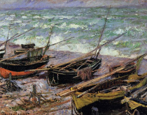 Fishing Boats 1885 by Claude Monet Oil Painting reproduction
