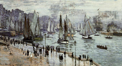 Fishing Boats Leaving the Port of Le Havre 1874 by Claude Monet Oil Painting reproduction