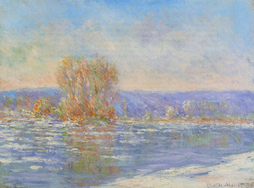 Floating Ice near Bennecourt 1893 by Claude Monet Oil Painting reproduction