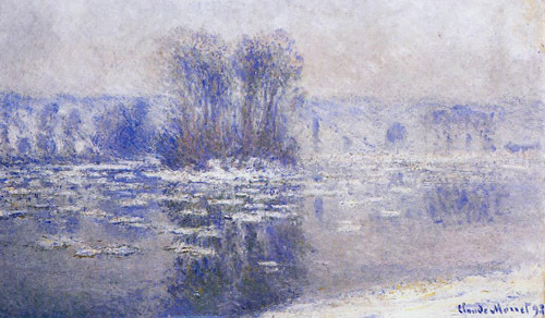 Floes at Bennecourt 1893 by Claude Monet Oil Painting reproduction