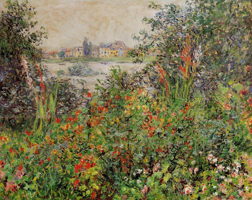 Flowers at Vetheuil 1881 by Claude Monet Oil Painting reproduction