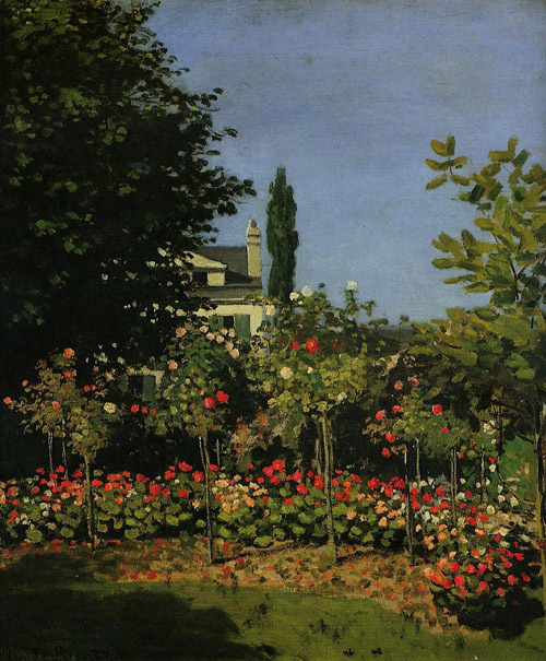 Garden in Flower 1866 by Claude Monet Oil Painting reproduction