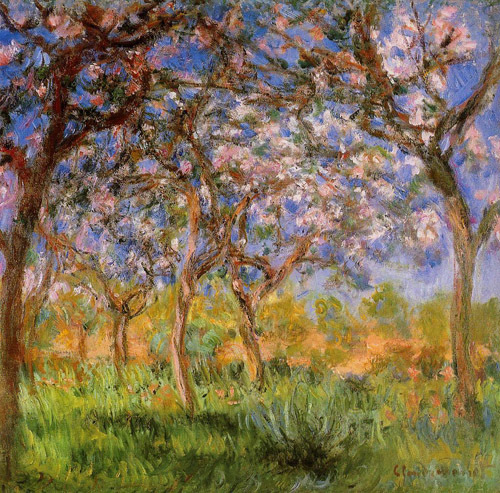 Giverny in Springtime 1899-1900 by Claude Monet Oil Painting reproduction