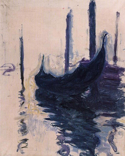 Gondola in Venice 1908 by Claude Monet Oil Painting reproduction