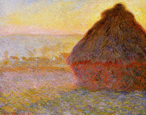 Grainstack at Sunset 1891 by Claude Monet Oil Painting reproduction
