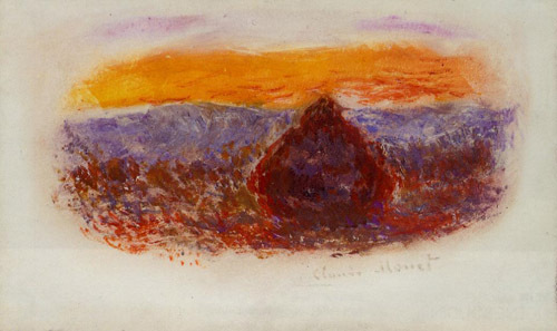 Grainstack at Sunset 1908-1912 by Claude Monet Oil Painting reproduction