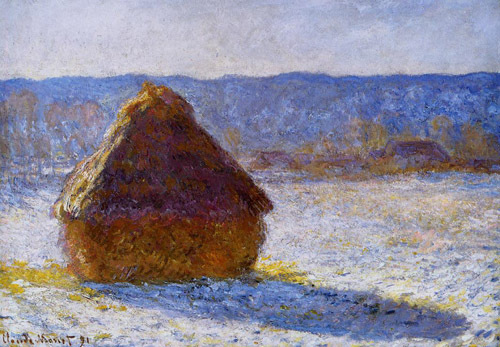 Grainstack in the Morning Snow Effect 1890-1891 by Claude Monet Oil Painting reproduction