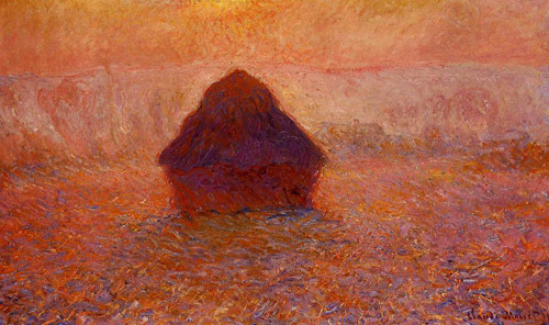 Grainstack Sun in the Mist 1891  by Claude Monet Oil Painting reproduction