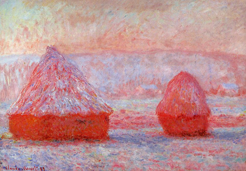 Grainstacks at Giverny Morning Effect 1888-1889 by Claude Monet Oil Painting reproduction