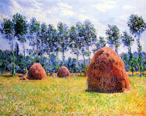 Haystacks at Giverny 1884  by Claude Monet Oil Painting reproduction