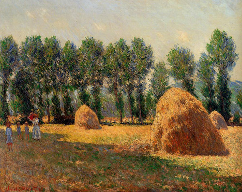 Haystacks at Giverny 1885  by Claude Monet Oil Painting reproduction