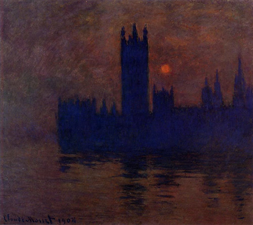 Houses of Parliament Sunset2 1900-1901 by Claude Monet Oil Painting reproduction