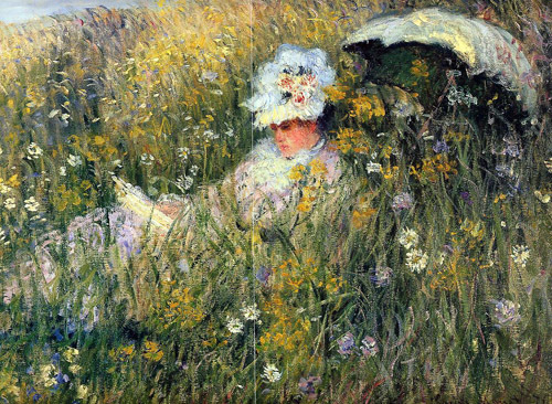 In the Meadow (detail) 1876  by Claude Monet Oil Painting reproduction