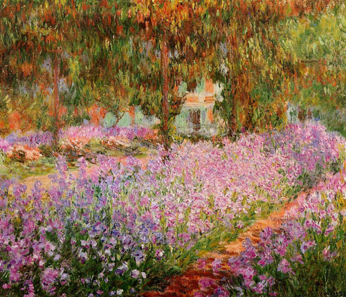 Irises in Monets Garden 1900  by Claude Monet Oil Painting reproduction