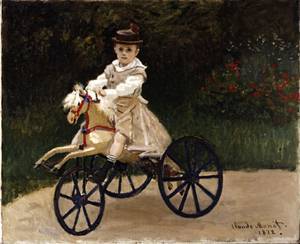Jean Monet on His Hobby Horse 1872  by Claude Monet Oil Painting reproduction