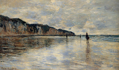 Low Tide at Pourville 1882  by Claude Monet Oil Painting reproduction