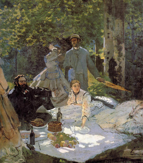 Luncheon on the Grass Center Panel 1865 by Claude Monet Oil Painting reproduction