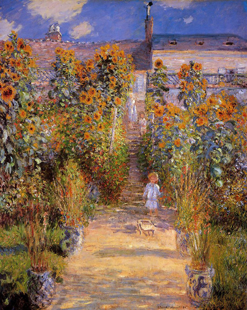 Monets Garden at Vetheuil2 1881 by Claude Monet Oil Painting reproduction