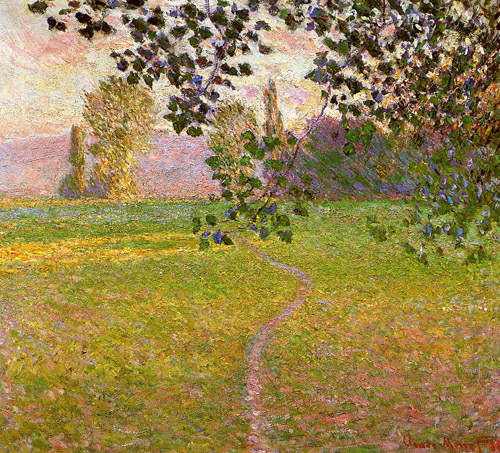 Morning Landscape Giverny 1888  by Claude Monet Oil Painting reproduction