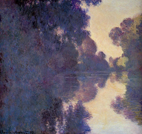 Morning on the Seine Clear Weather1 1897  by Claude Monet Oil Painting reproduction