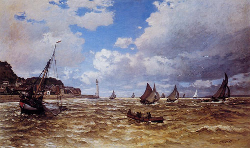 Mouth of the Seine at Honfleur 1865  by Claude Monet Oil Painting reproduction
