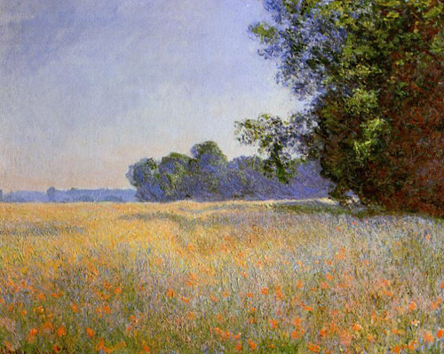 Oat and Poppy Field1 1890  by Claude Monet Oil Painting reproduction