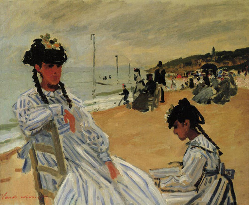 On the Beach at Trouville 1870-1871  by Claude Monet Oil Painting reproduction