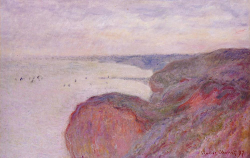 On the Cliff near Dieppe Overcast Skies 1897  by Claude Monet Oil Painting reproduction