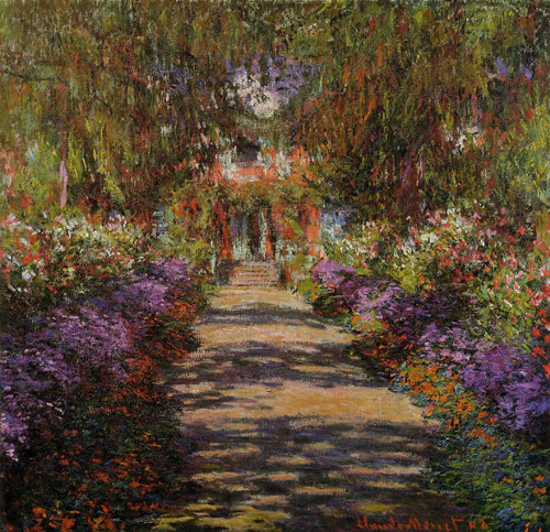 Pathway in Monets Garden at Giverny 1901-1902 by Claude Monet Oil Painting reproduction
