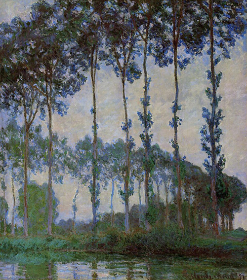 Poplars on the Banks of the River Epte at Dusk 1891  by Claude Monet Oil Painting reproduction