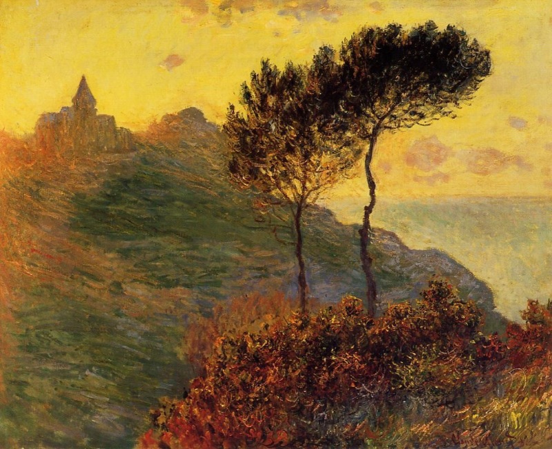 Church at Varengeville, against the Sunset  by Claude Monet Oil Painting reproduction