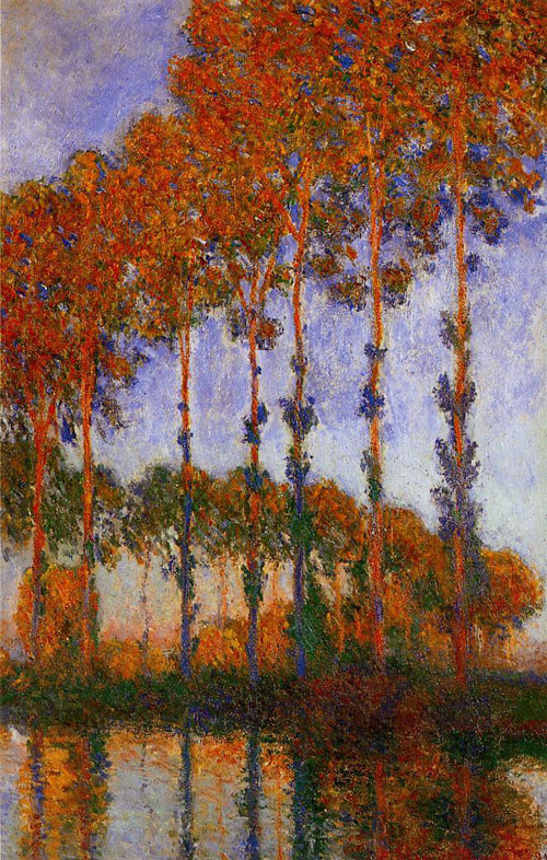 Poplars on the Banks of the River Epte Sunset 1891 by Claude Monet Oil Painting reproduction
