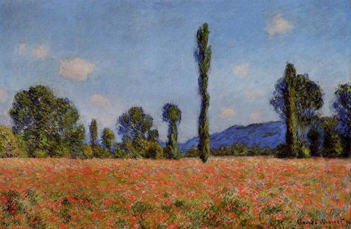 Poppy Field 1890  by Claude Monet Oil Painting reproduction