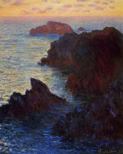 Rocky Point at Port-Goulphar 1886  by Claude Monet Oil Painting reproduction