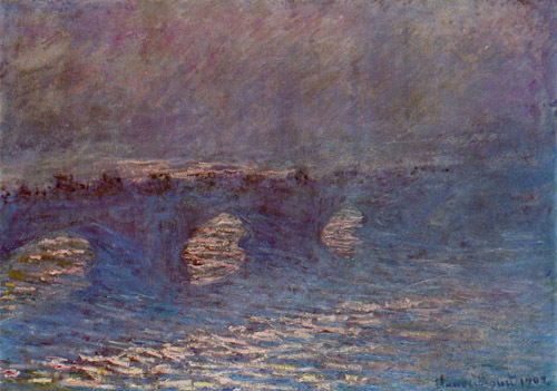 Waterloo Bridge Effect of Sun in the Mist 1899-1901 by Claude Monet Oil Painting reproduction