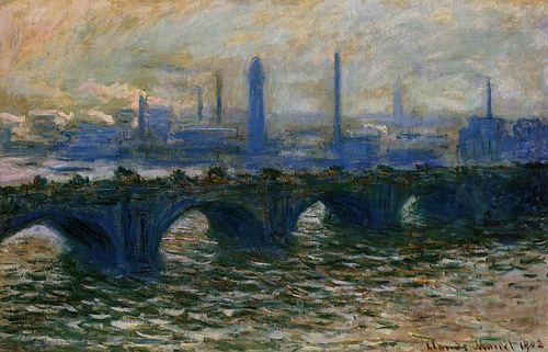 Waterloo Bridge Misty Morning 1899-1901 by Claude Monet Oil Painting reproduction