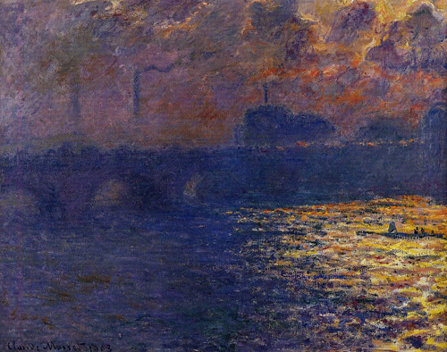 Waterloo Bridge Sunlight Effect1 1899-1901 by Claude Monet Oil Painting reproduction