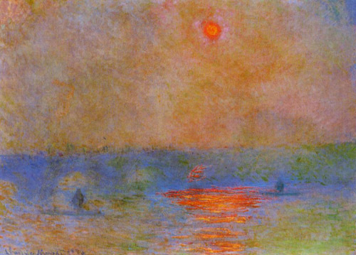 Waterloo Bridge Sunlight in the Fog 1899-1900 by Claude Monet Oil Painting reproduction