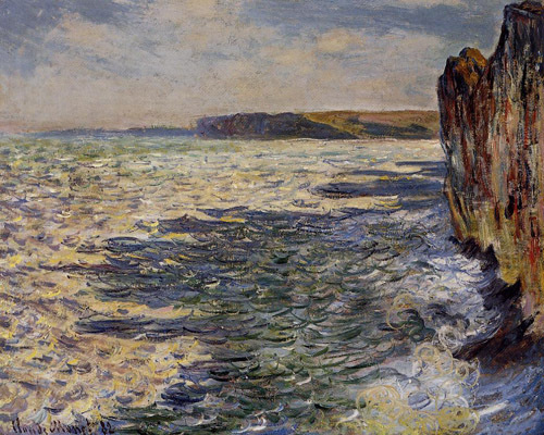 Waves and Rocks at Pourville 1882 by Claude Monet Oil Painting reproduction