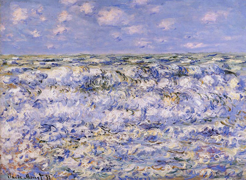Waves Breaking 1881  by Claude Monet Oil Painting reproduction